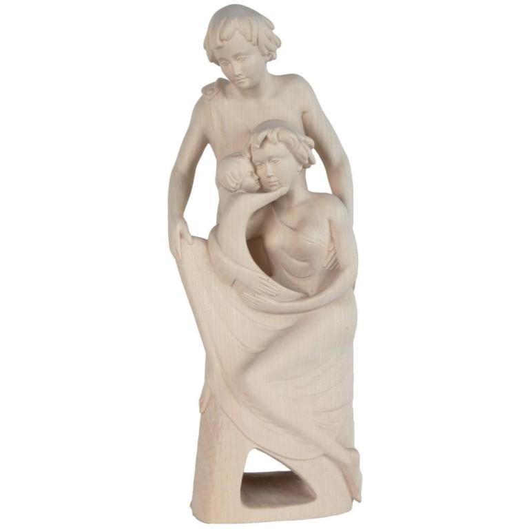 Familienglück-Holzfigur Natur-