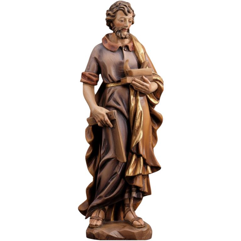 Hl. Josef als Arbeiter – holzgeschnitzte Heiligenfigur aus Ahornholz