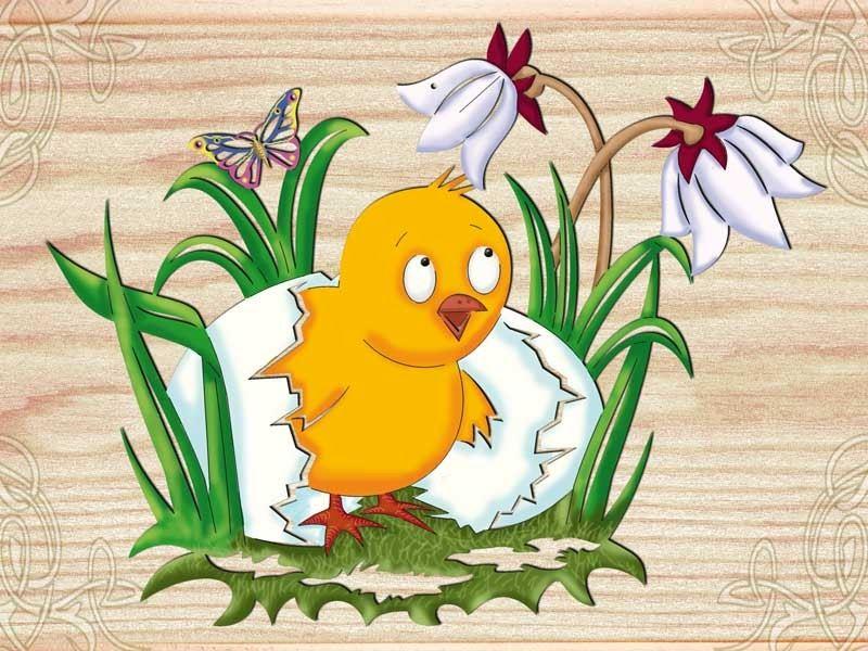 Oster-Fensterbild "Oster-Kücken"