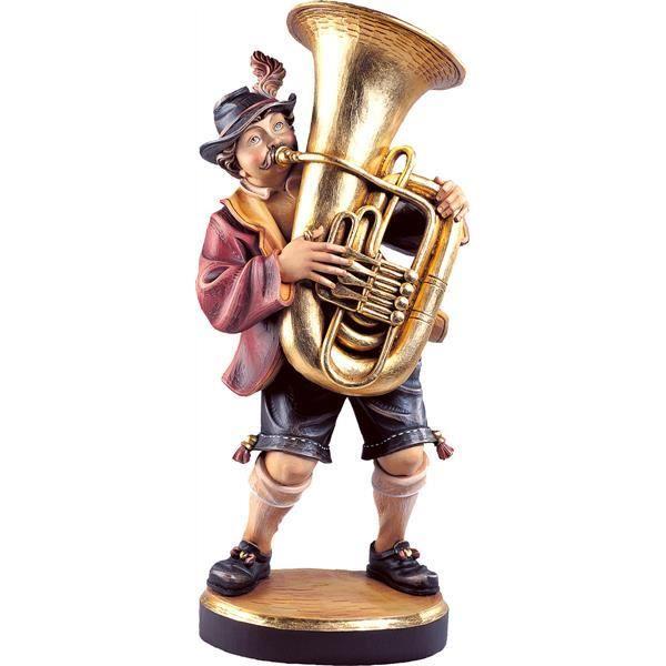 Musikant mit Tuba 5063 Holzfigur in color