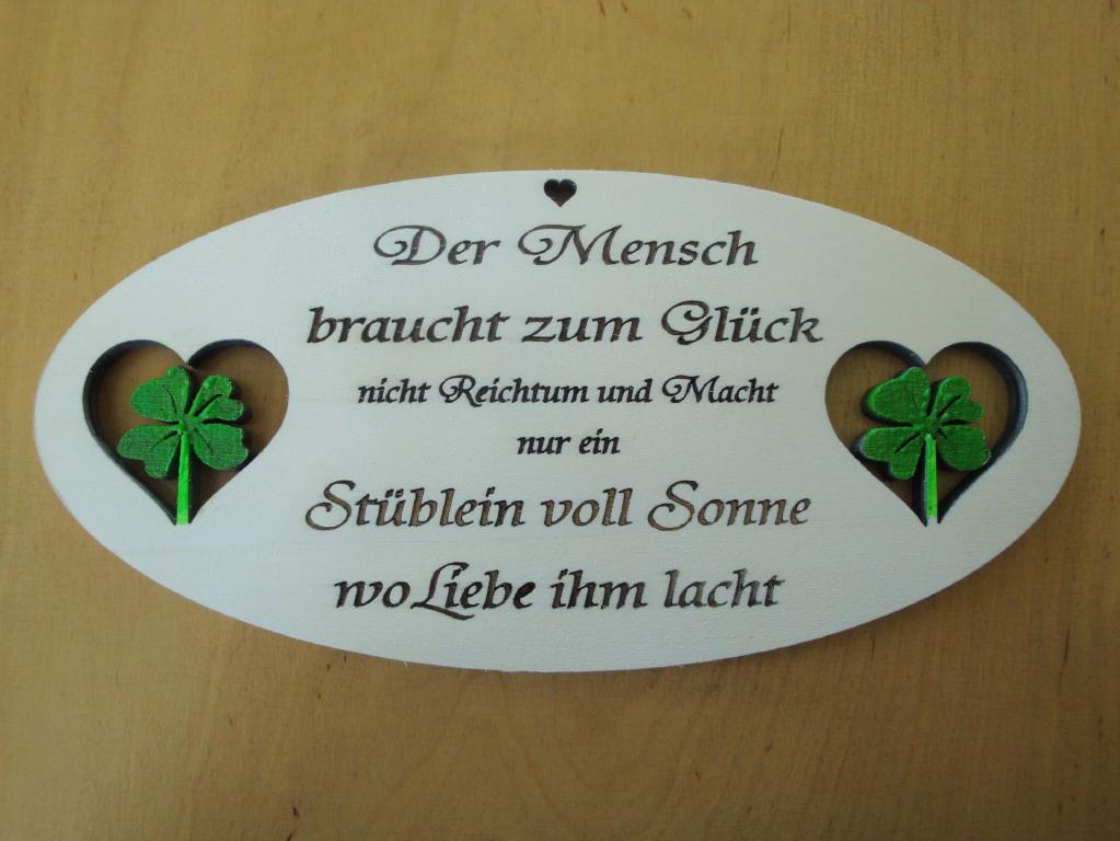 Türschild " Glücklich "