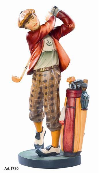 Golfspieler mit Tasche-1730-Ro