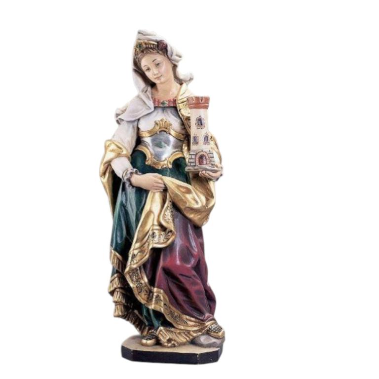 Hl. Barbara -Gröden-Holzfigur geschnitzt