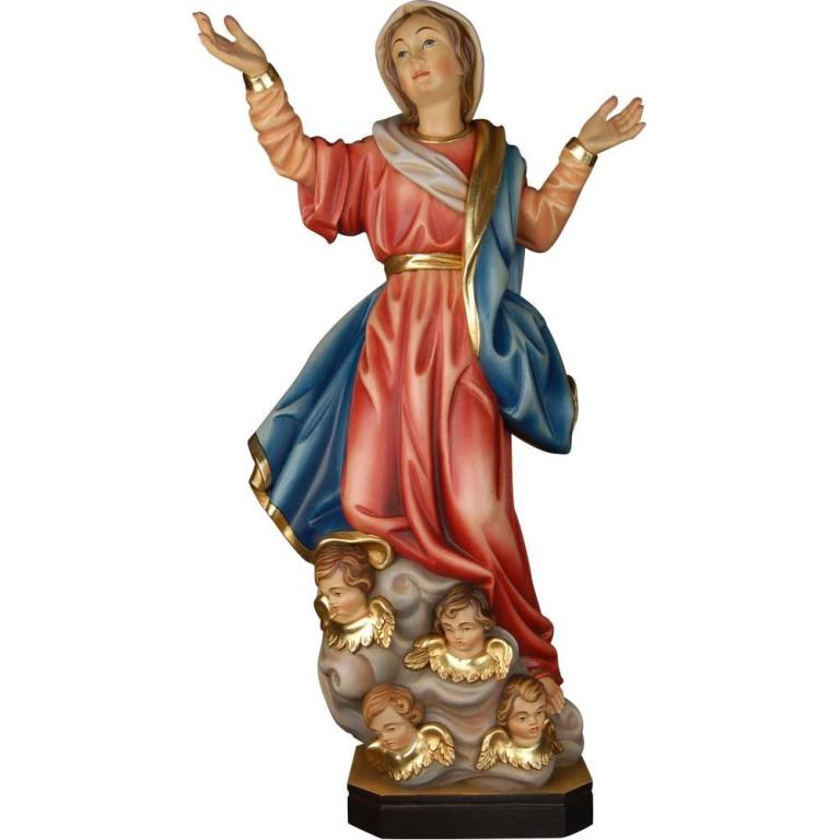 Maria Himmelfahrt- Holzfigur in Color-kd-