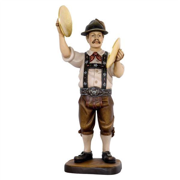 Beckenspieler- Holzfigur in Color-