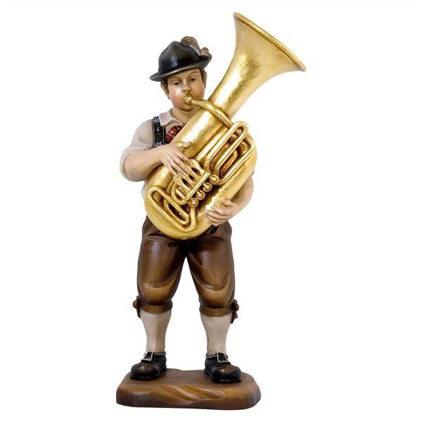 tubaspieler holzfigur musikant