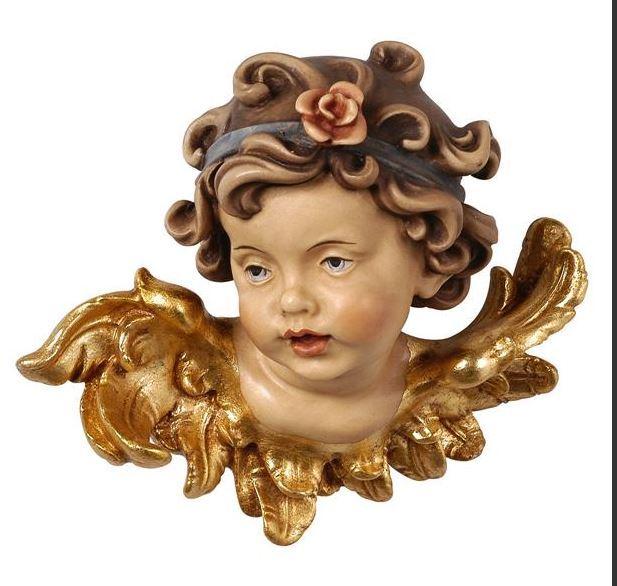 Engelskopf Leonardo mit Rose 100002-Pe