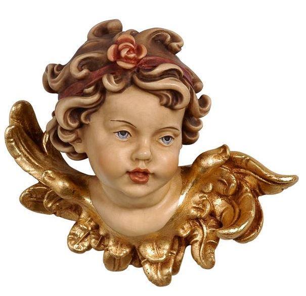 Engelskopf Leonardo mit Rose 100001-Pe