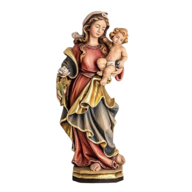 madonna mit kind holzschnitzerei maria jesuskind holzfigur geschnitzt