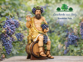 winzer holzfigur traubenlese weinbauer geschnitzt