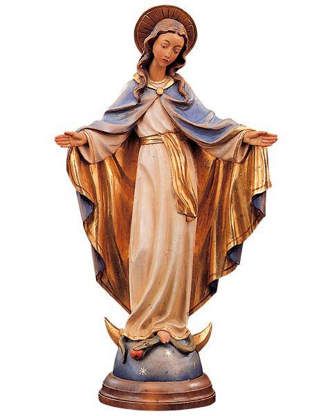 gnadenspendende madonna holzschnitzerei madonna ohne kind geschnitzt