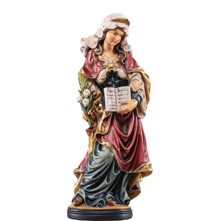 Hl. Silvia- Holzfigur-Color-