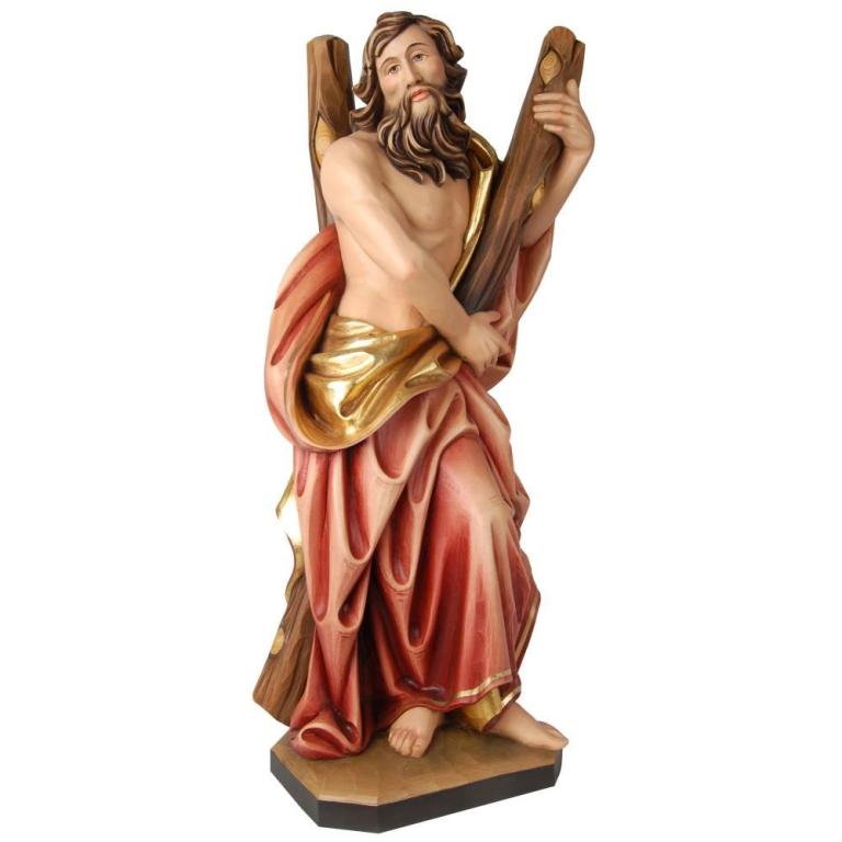 Hl. Andreas- Holzfigur in Color-Kd