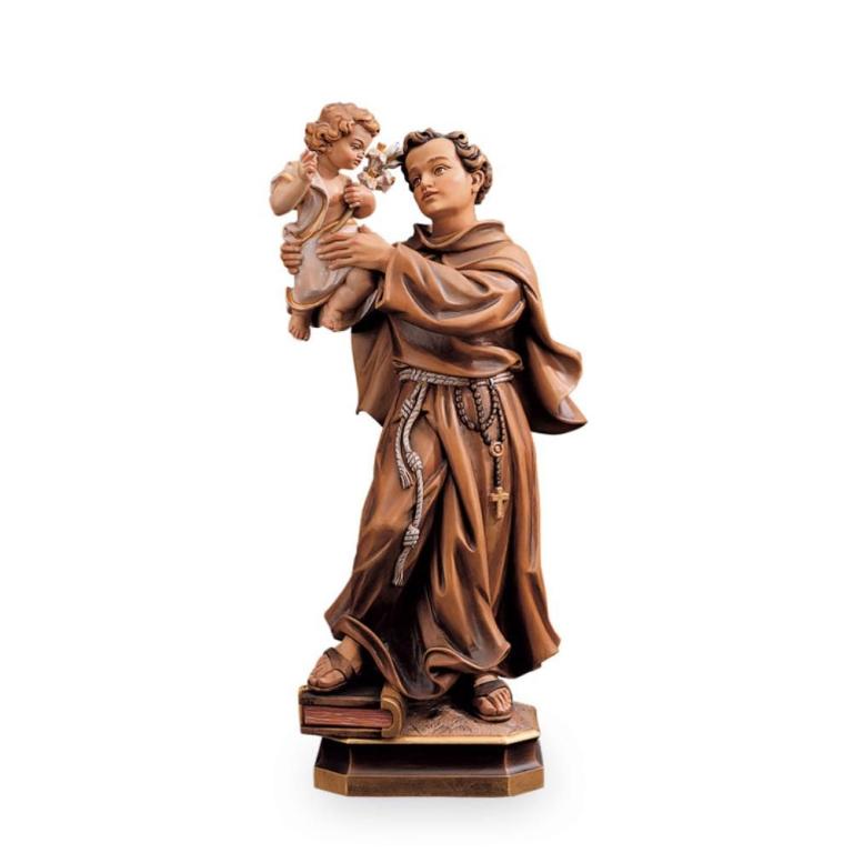 Hl. Antonius- Holzfigur- Holzschnitzerei-