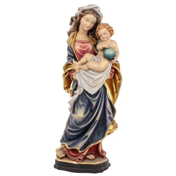 mutter der erde holz geschnitzt marienfigur weltkugel