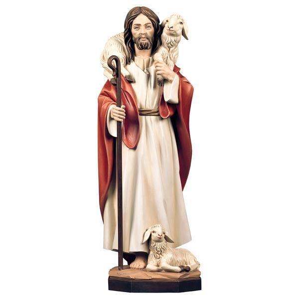 Jesus der barmherzige Hirte mit Schaf