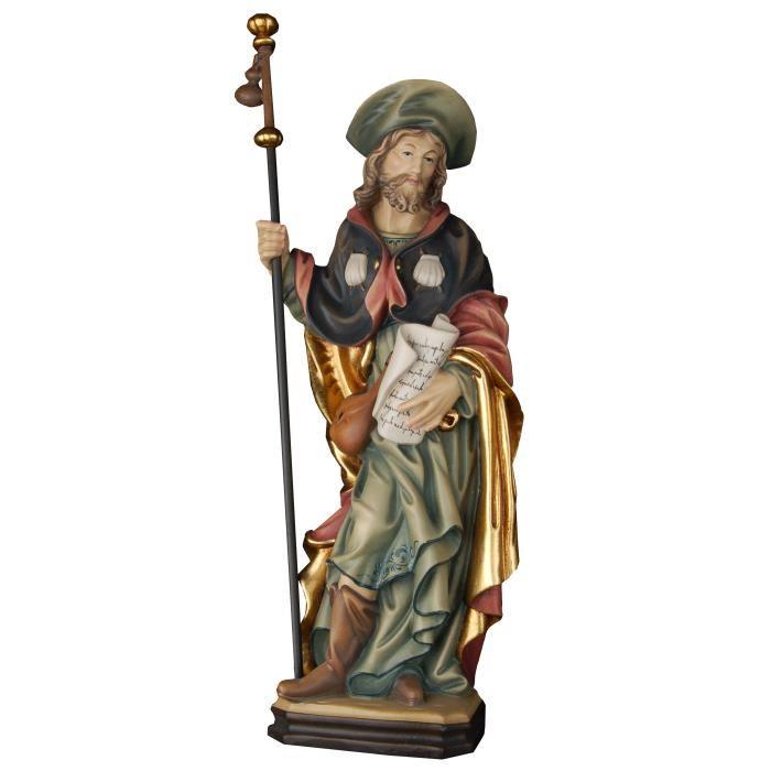 Jakobus als Pilger – holzgeschnitzte Heiligenfigur aus Holz