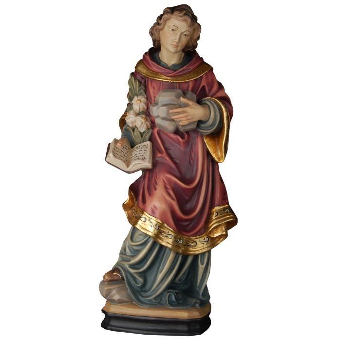Hl. Stephanus als Holzfigur in Color