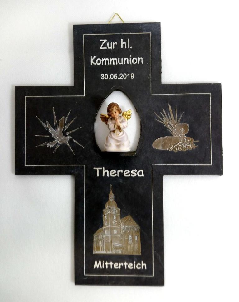 Kommunionkreuz Schieferoptik-1