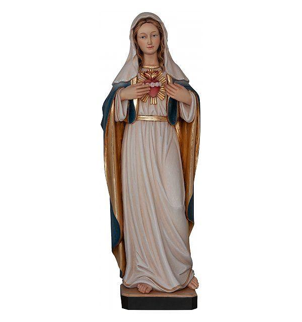 Herz-Maria- Holzfigur in Color-Sa-