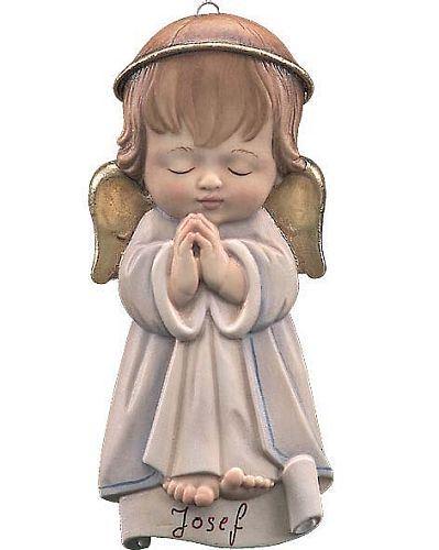 Persönlicher Schutzengel – blau – holzgeschnitzte Schutzengel für Kinder