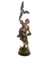 Holzfigur Falkner-geschnitzt mit Ölfarben bemalt-1
