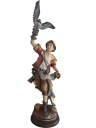 Holzfigur Falkner-geschnitzt mit Ölfarben bemalt-2
